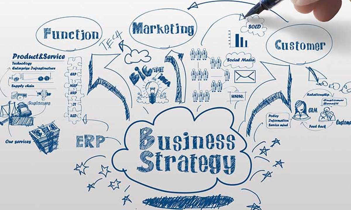 Coretan tangan tentang strategi bisnis. (Website/Officenow)