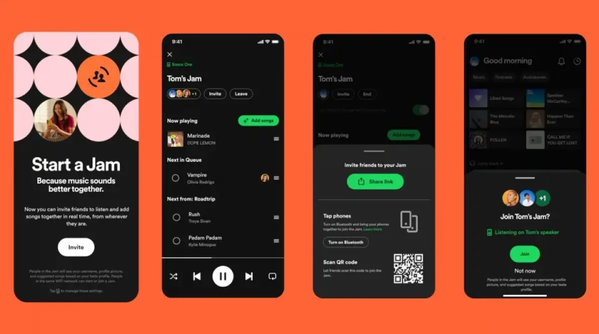 Aplikasi musik digital Spotify meluncurkan fitur baru dengan nama &ldquo;Jam&rdquo;. (Website Techverse.Asia)