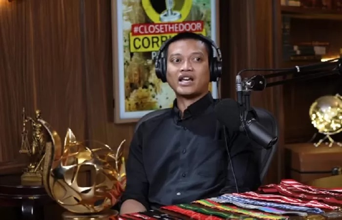Kurnia Meiga saat di podcast Deddy Corbuzier
