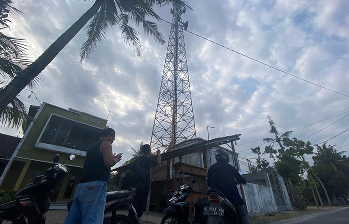 INI LHO: Lokasi TKP bunuh diri di Dusun Tegalsari, Donotirto, Kretek. Korban bunuh diri berinisial OA melompat dari menara jaringan telekomunikasi.GREGORIUS BRAMANTYO/RADAR JOGJA&nbsp;