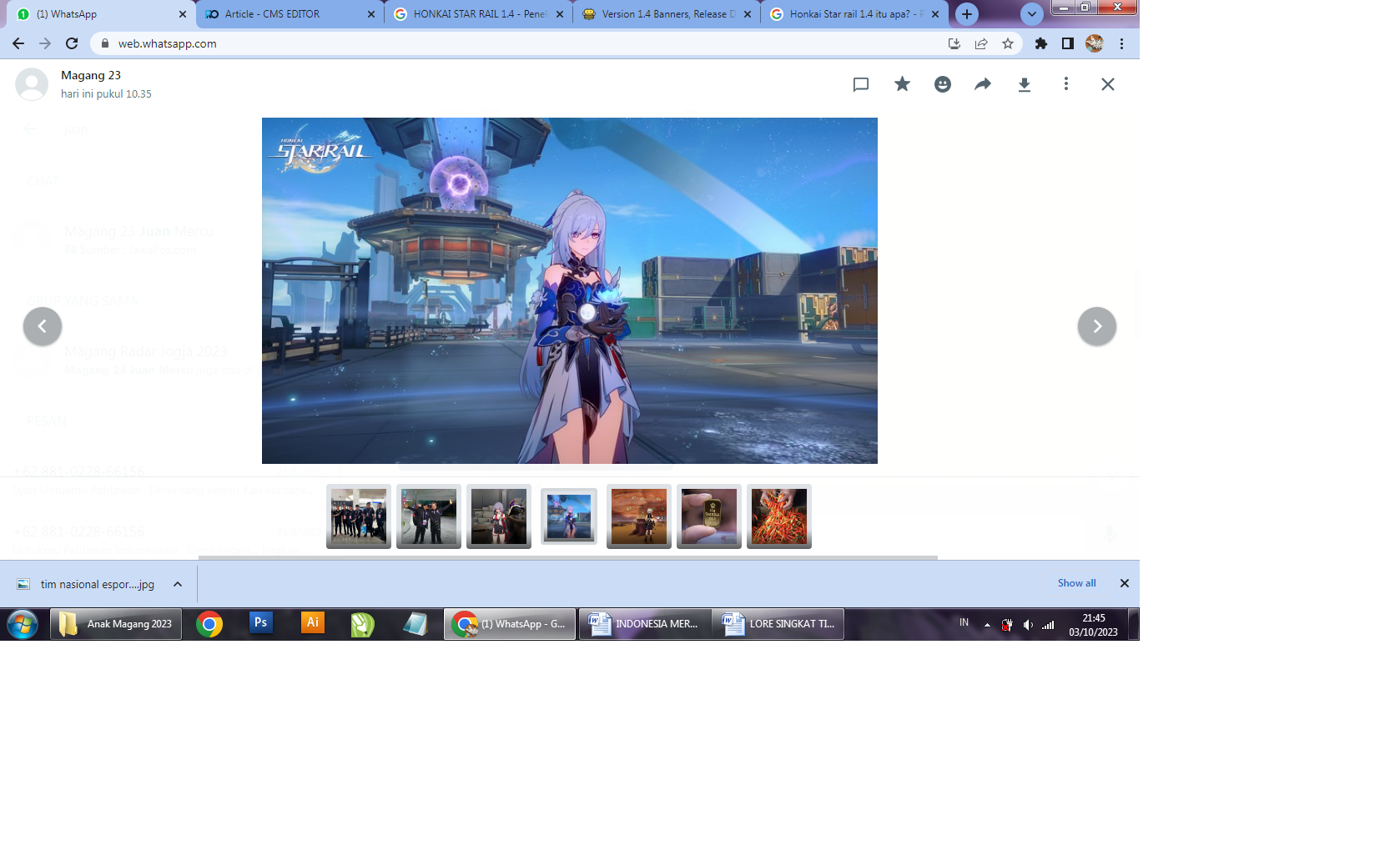Honkai Star Rail 1.4 segera hadir dengan updatean terbaru pada 10 Oktober 2023. (duniagames.co.id)