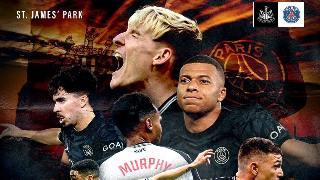 PERTAMA: Poster laga Newcastle versus PSG. (Dok Newcastle United)
