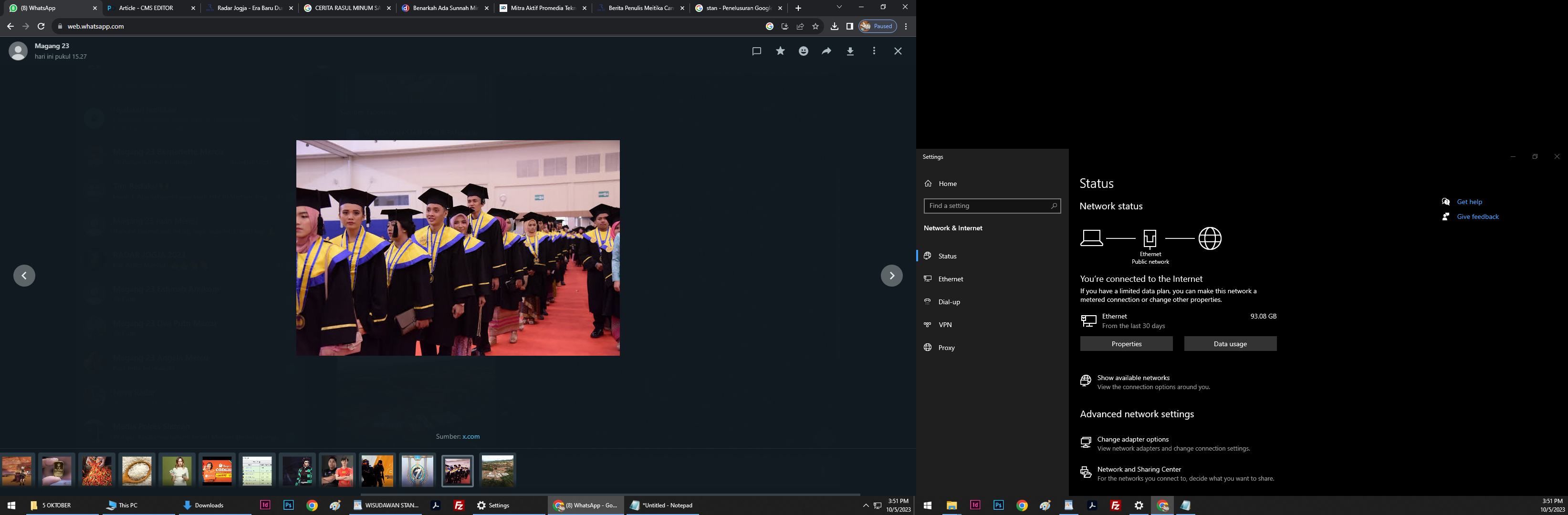Prosesi wisudawan STAN belum lama ini. (x.com)
