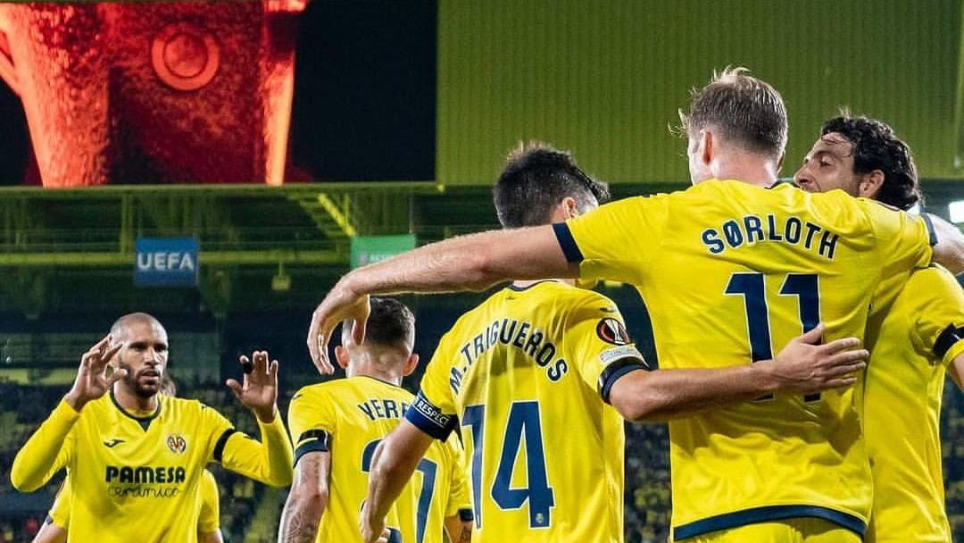 KOMPAK: Villareal menang saat menjamu Rennes dalam matchday kedua UEFA Europa League grub F pada Jumat dini hari (6/10). (Dok Villarreal)