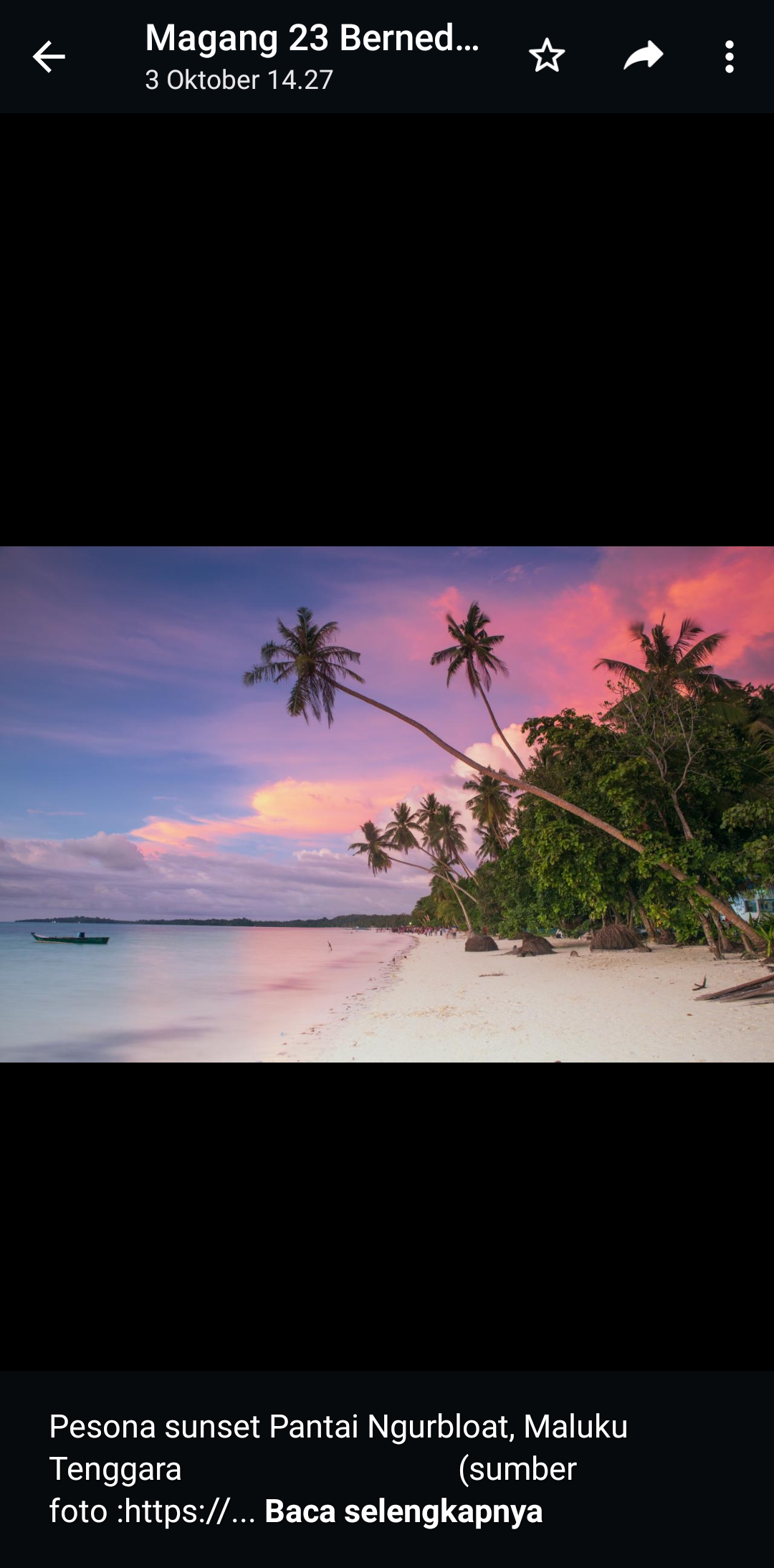 Pesona Pantai Ngurbloat di Maluku Tenggara. (Pesona sunset Pantai Ngurbloat, Maluku Tenggara.                                 (wonderfulimages.kemenparekraf.go.id)