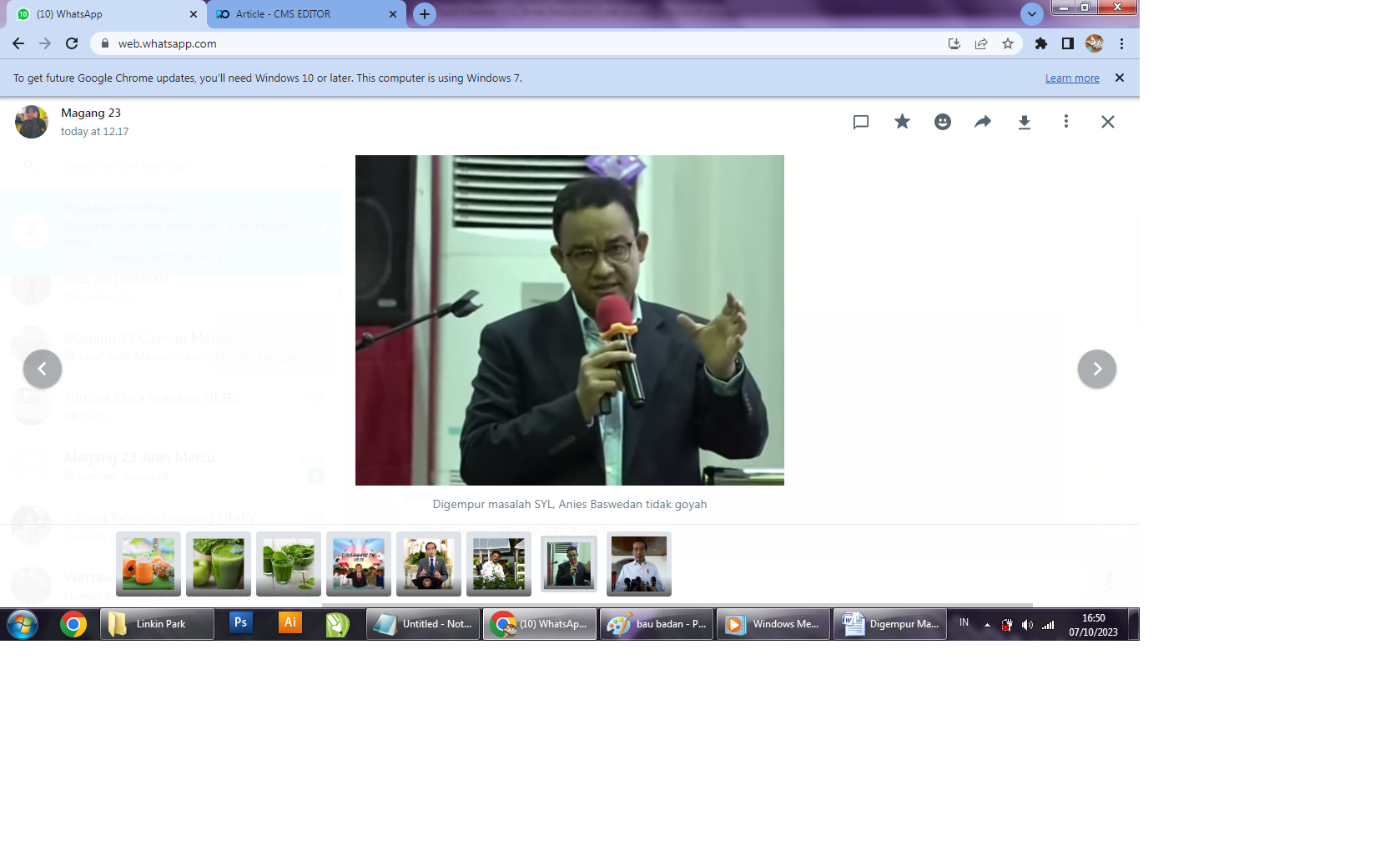 Bacapres Anies Baswedan. (Tangkapan layar Unhas TV)