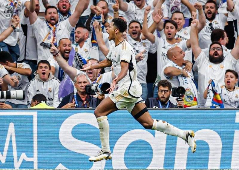 Pemain Real Madrid  Jude Bellingham saat selebrasi (IG Jude Bellingham)