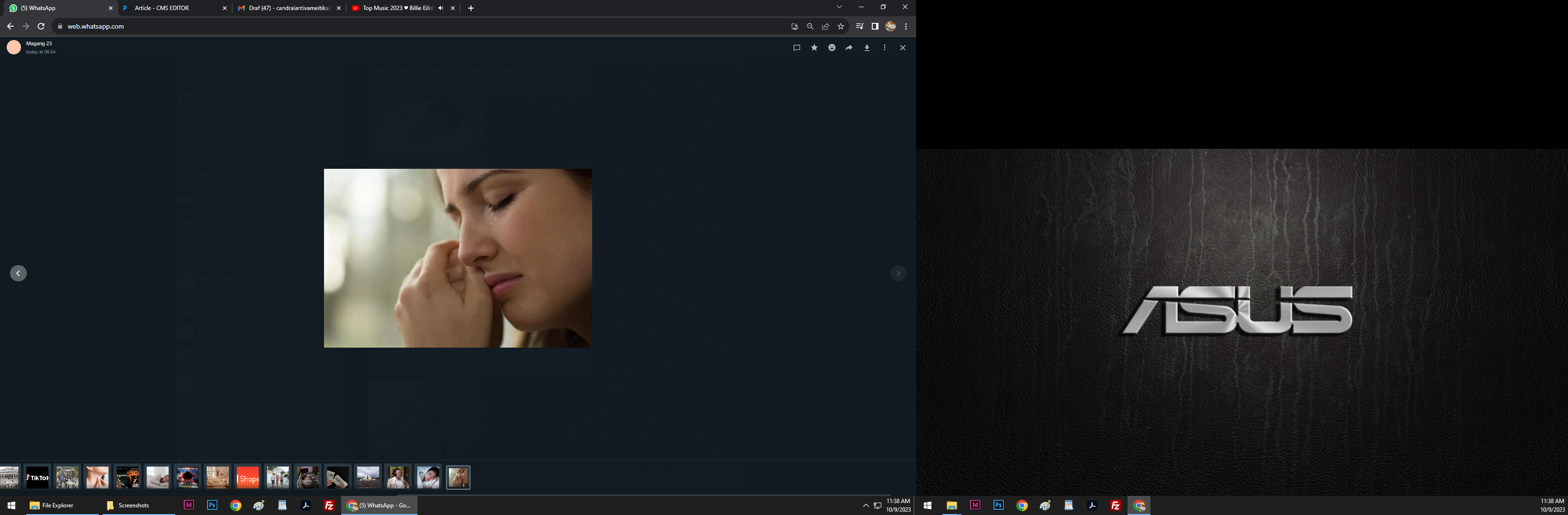 Ilustrasi seseorang menangis. (Website hellosehat.com)