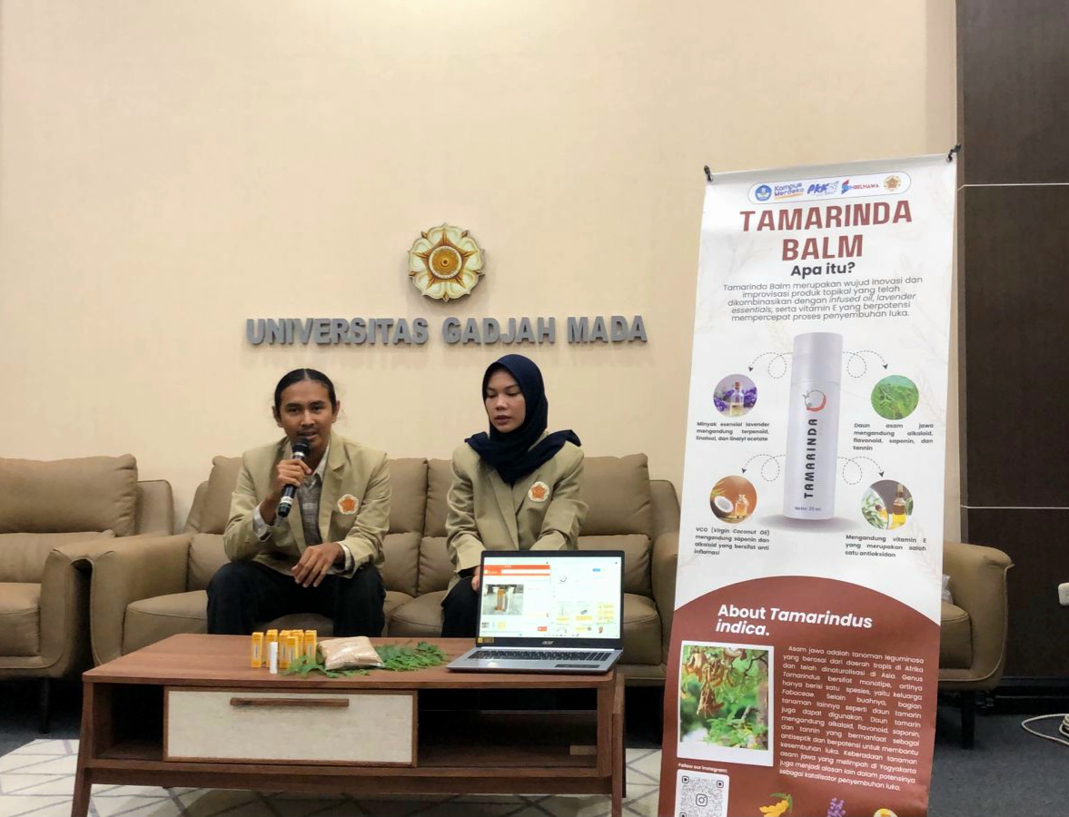 ANTISEPTIK: Mahasiswa UGM kembangkan daun asam Jawa menjadi antiseptik penyembuh luka. (Dok UGM)