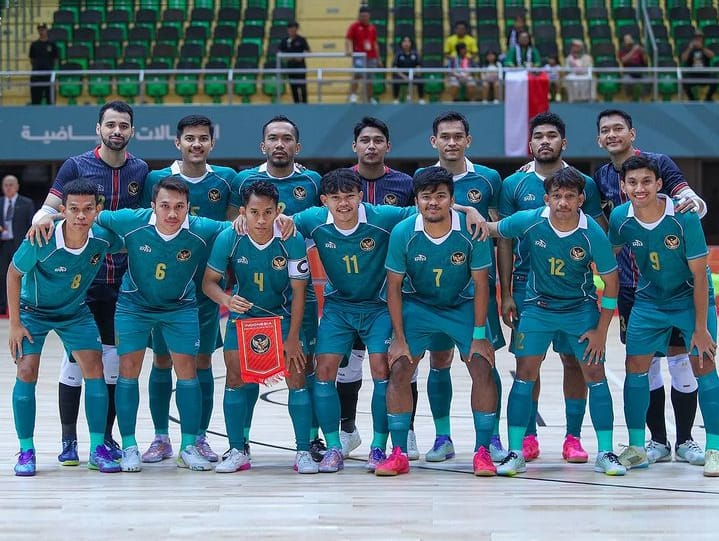 Draw: Skuad Garuda ditahan imbang Afghanistan, dengan skor 7-7 pada pertandingan ke-2 Kualifikasi Piala Futsal Asian Cup (9/10) di Green Hall, Dammam, Arab Saudi. (Dok Federasi Futsal Indonesia)