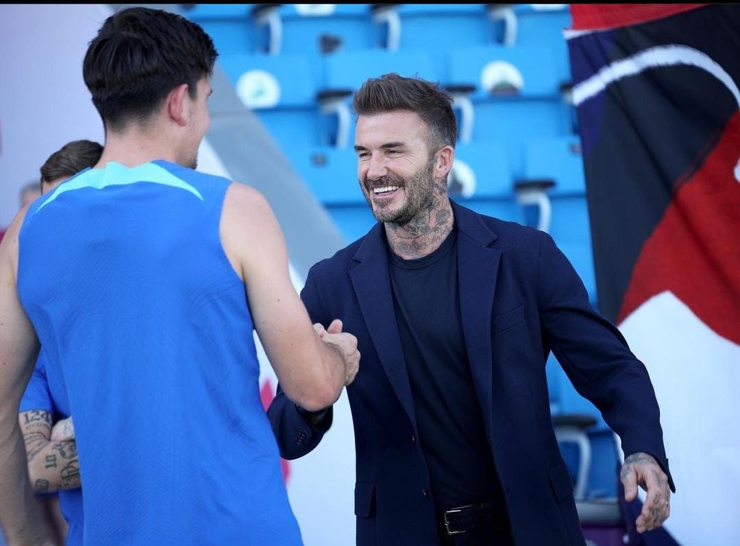 Maguire mendapat wejangan dari legenda MU, David Beckham