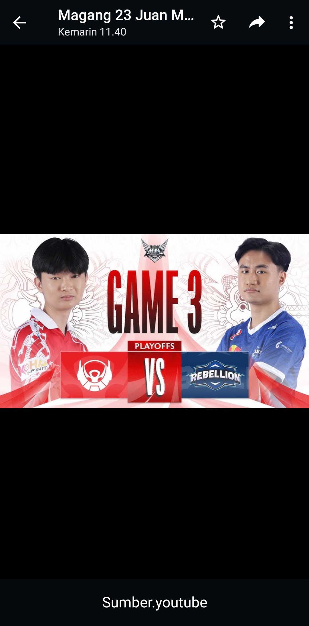 Pertandingan Bigetron Alpha melawan Rebellion Zion menjadi sangat panas di playoffs MPL ID 12. (Tangkapan layar Youtube Mobile Legends)
