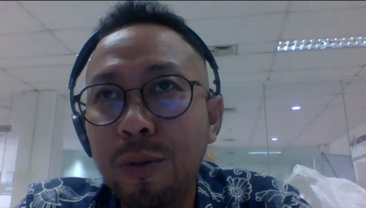 OPTIMISTIS:&nbsp;Big Bike Manager Astra Motor Jogjakarta-Kedu-Banyumas Salman Fariz saat menyampaikan keterangannya di Zoom Meeting Jumat (13/10).IWAN NURWANTO/RADAR JOGJA