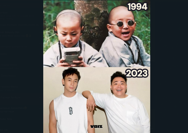 Foto lama dan terbaru pemeran Boboho dan Shi Xiao Long. (Instagram/@vbiz.co.id)
