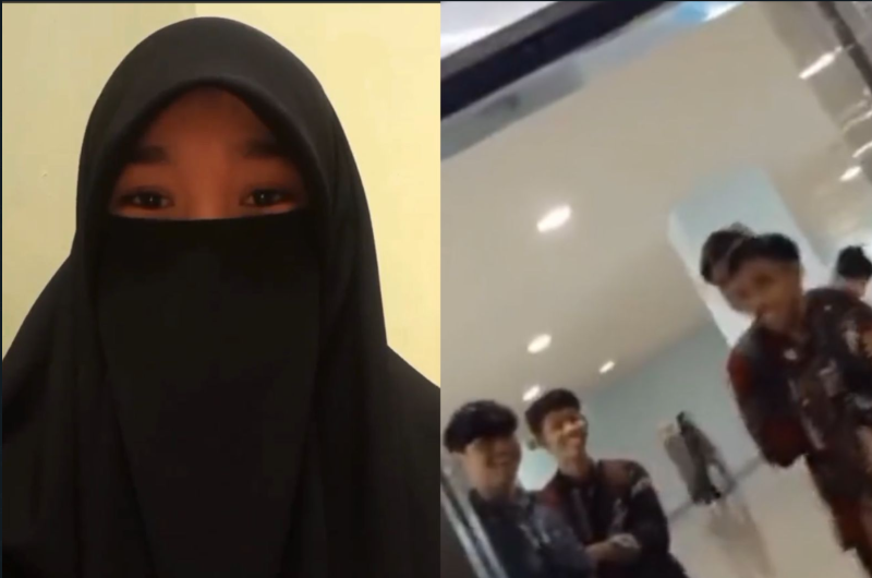Cintria, korban perundungan mahasiswa UIN Jambi meminta maaf atas viralnya video bullying. ( X/@Pai_C1)