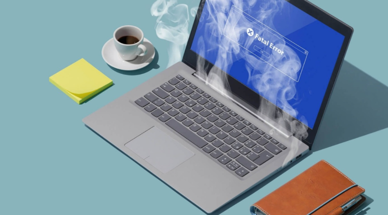 Ilustrasi kondisi laptop overheating. (Website/esportsku)