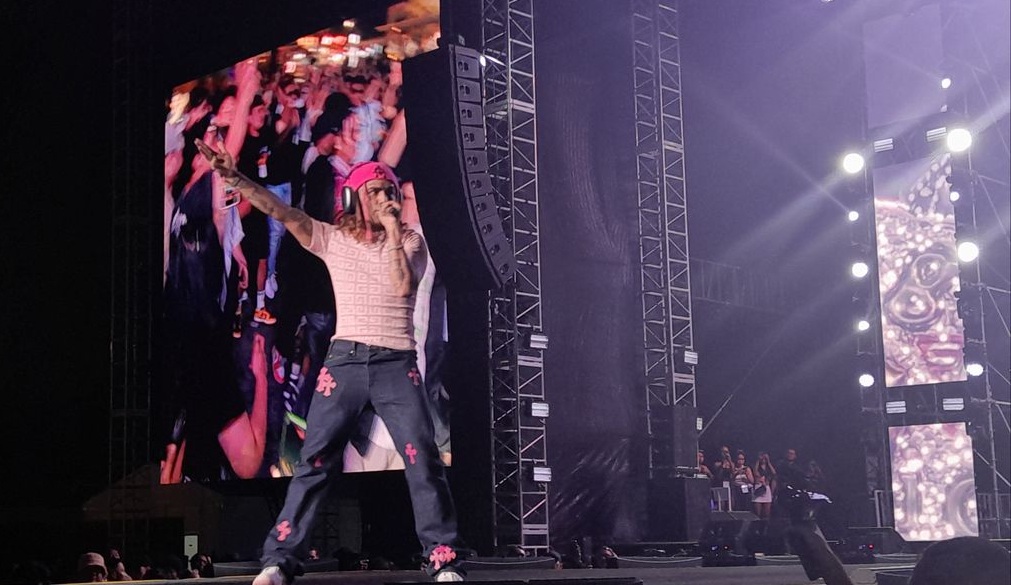 Penampilan Lil Pump di panggung Boombox Stage