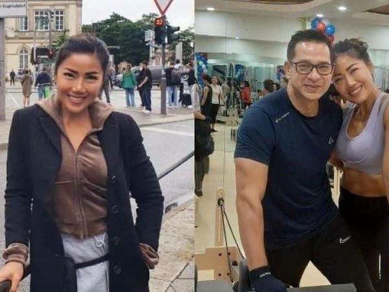Ari Wibowo bersama dengan Inge Anugrah di gym (kanan).(Instagram/@inge_anugrah)