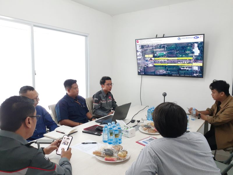 Suasana pemaparan rencana rekayasa lalu lintas Ringroad Utara di Kantor Lapangan Adhi Karya, Kronggahan, Gamping, Sleman pada Rabu (18/10). IWAN NURWANTO