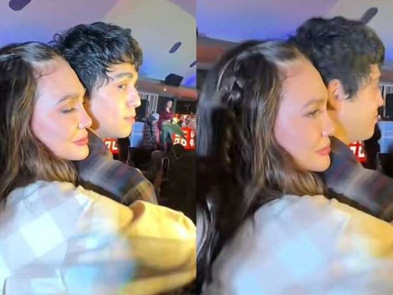 Luna Maya dan Maxiem Bouttier berpelukan. (Tiktok/Melaney Ricardo)