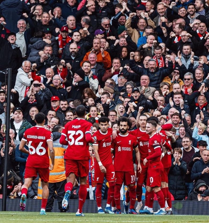Selerasi Moh.Salah setelah menciptakan gol keduanya (IG Liverpool)