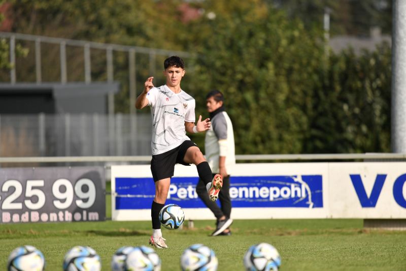 BAHAGIA: Amar Rayhan Brkic senang melalui latihan bersama Timnas