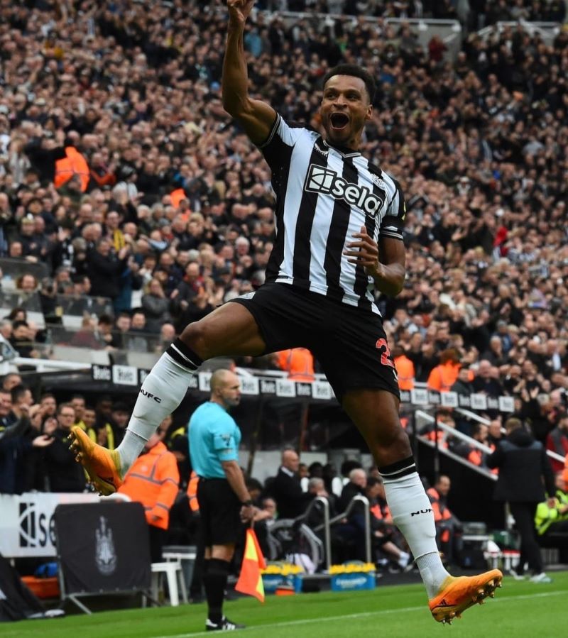 Selebrasi Jacob Murphy setelah mencetak gol bagi Newcastle United (IG NUFC)
