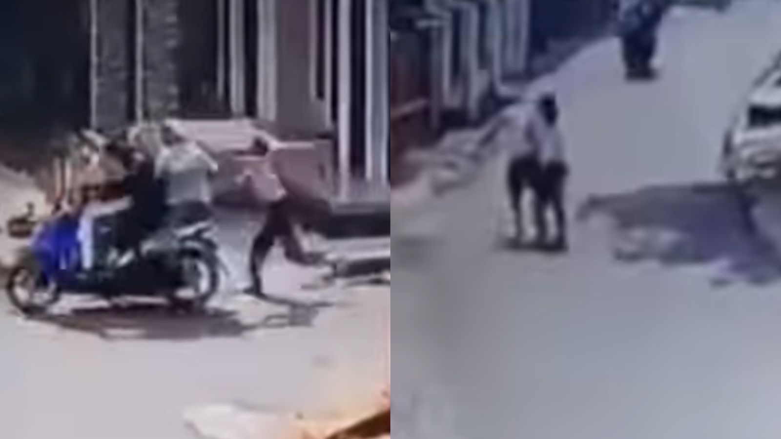 Detik-detik bocah SD menarik baju pelaku penjambretan ponsel terekam di CCTV (Instagram @terangmedia)