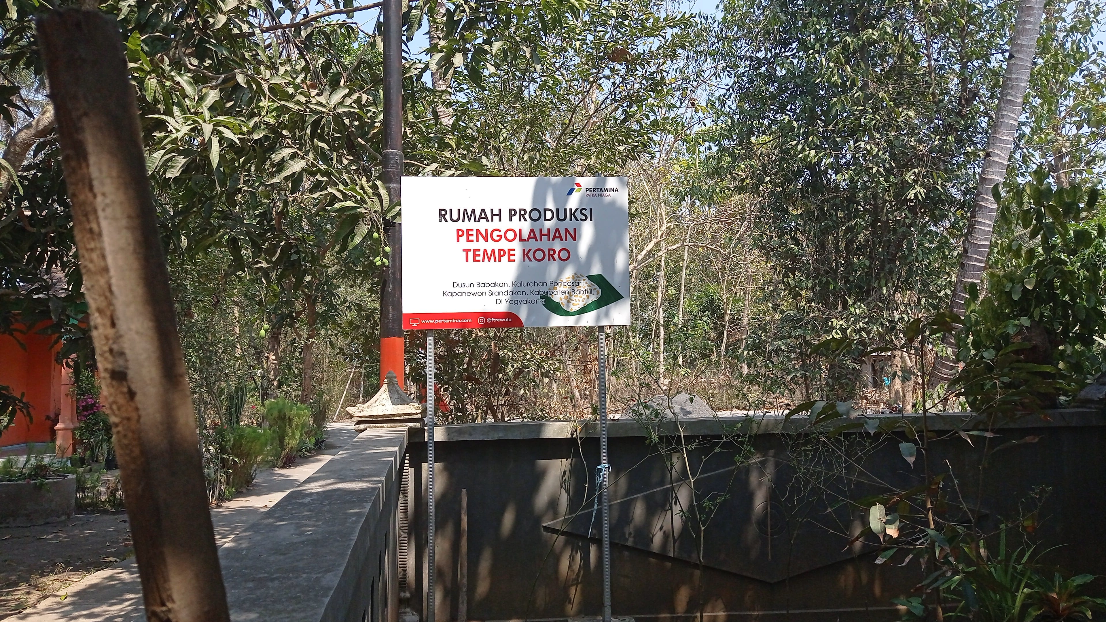 Lokasi Rumah Produksi Pengolahan Tempe Koro di Babakan, Poncosari, Srandakan yang sementara masih memanfaatkan rumah warga setempat.