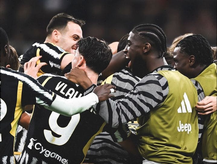 SELEBRASI: AC Milan kalah 0-1 saat menjamu Juventus pada Giornata ke-9 Serie A 2023/2024, di Stadion San Siro, pada Senin (23/10/2023) dini hari. (Instagram Juventus)