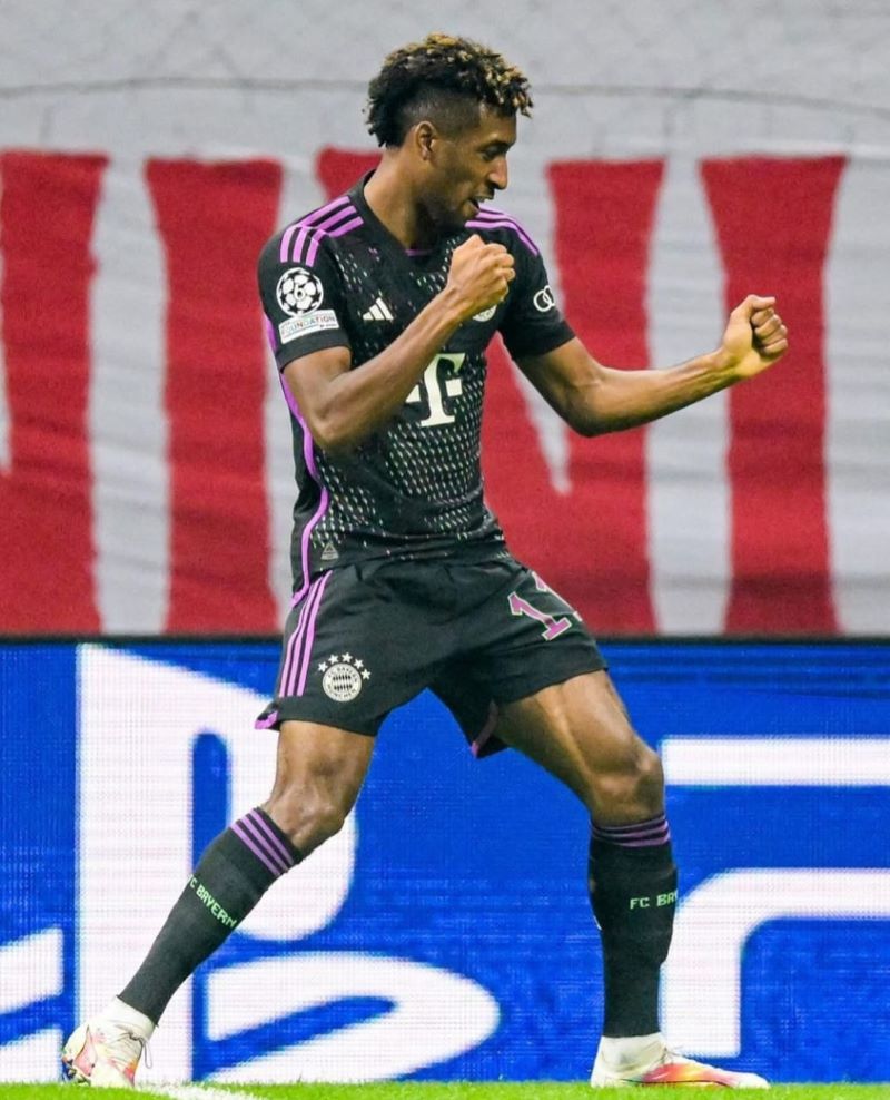 MANTAB: Selebrasi Kingsley Coman setelah mencetak gol ke gawang Galatasaray (IG Bayern Munich)
