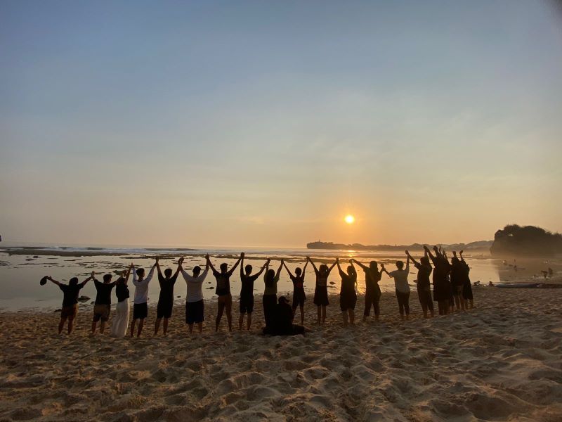 Keindahan Senja di Pantai Sandranan Gunungkidul. (Dok Radar Jogja)