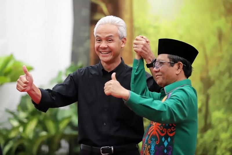 Calon Presiden Ganjar Pranowo dan Calon Wakil Presiden Mahfud MD. (KaltimPost)