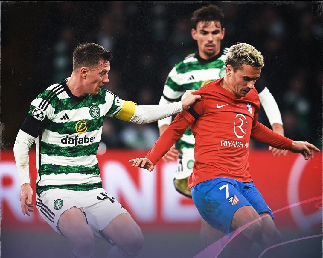 KERAS: Laga Celtic kontra Atletico Madrid di matchday 3 Grup E Liga Champions 2023/2024 di Celtic Park pada Kamis dini hari (26/10). (Dok Celtic)