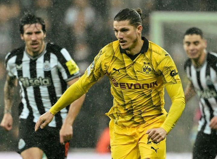 MANTAP: Borrusia Dortmund berhasil kalahkan tuan rumah Newcastle United pada matchday ke-3 Grup F Liga Champions di Stadion St James&rsquo; Park, pada Kamis (26/10/2023) dini hari. (Dok Borussia Dortmund)