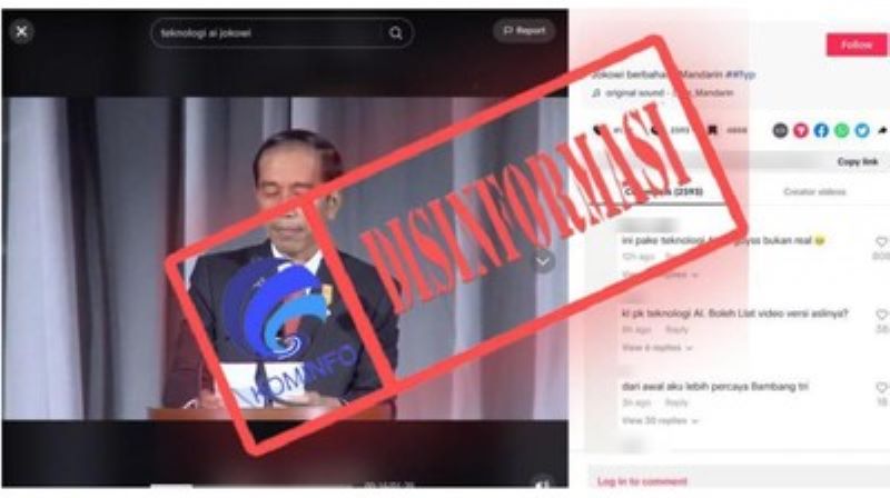 Hoax, Viral Video Deepfake AI Jokowi Fasih Mandarin sumber gambar cnbc indonesia