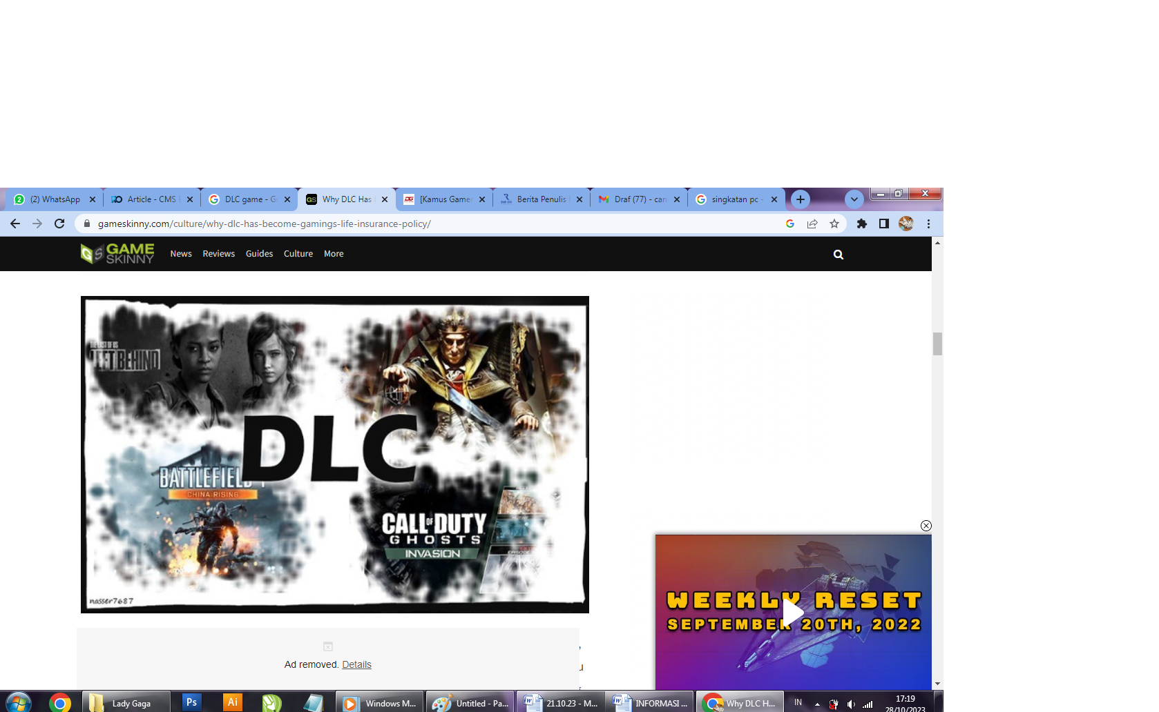 Ilustrasi DLC pada video game. (www.gameskinny.com)