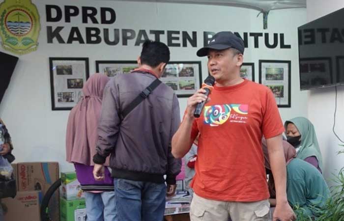 AGAR DIKENAL LUAS: Prapta Nugraha memanfaatkan Bantul Creative Expo untuk menyosialisasikan aplikasi Jarimas kepada masyarakat.Sekretariat DPRD Bantul for Radar Jogja