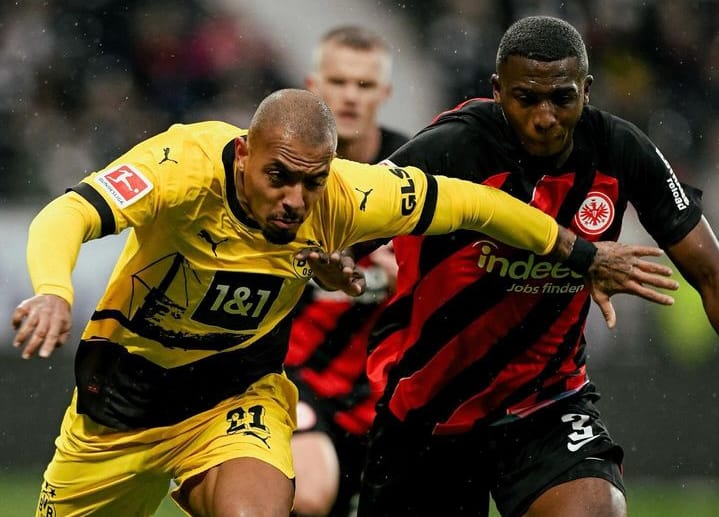SERI: Eintracht Frankfurt melawan Borussia Dortmund harus puas dengan skor akhir 3-3 pada pekan ke-9 Bundesliga 2023/2024 di Stadion Duetsche Bank Park, pada Minggu (29/10) malam hari. (Ig bvb09)