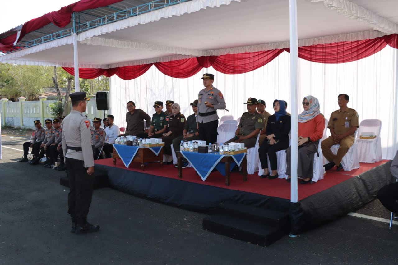 SELALU SIAP: Apel gelar pasukan pengamanan serta apel siaga Operasi Mantap Brata pada 7 Oktober 2023 belum lama ini.  (Dok Polres Gunungkidul)