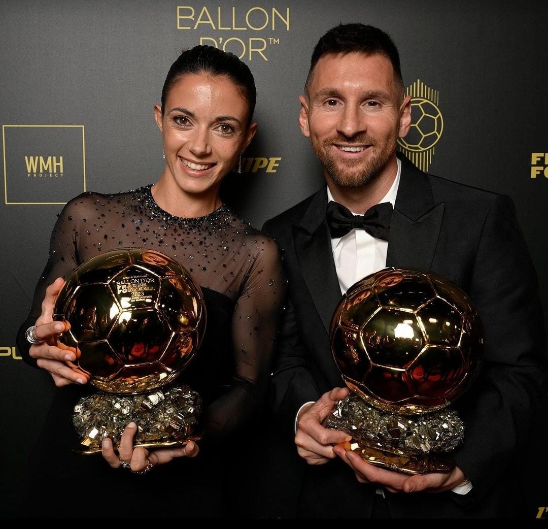 Aitana Bonmati dan Lionel Messi pemain yang meraih Ballon D