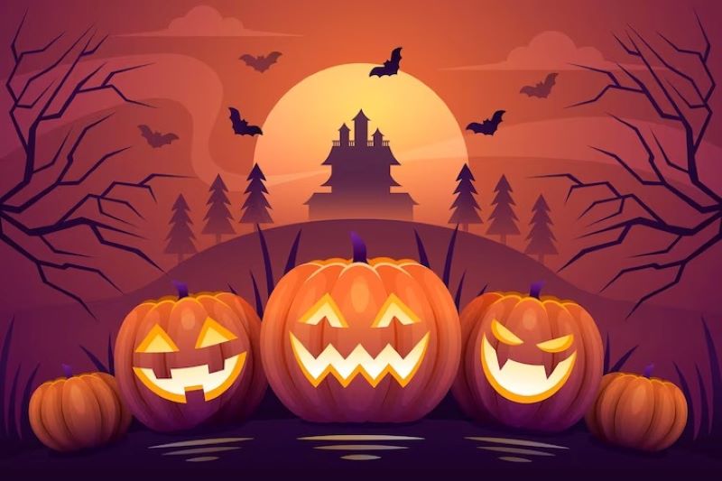 Sejarah Halloween yang identik dengan buah labu berwarna oranye. (Image by pikisuperstar on Freepik)