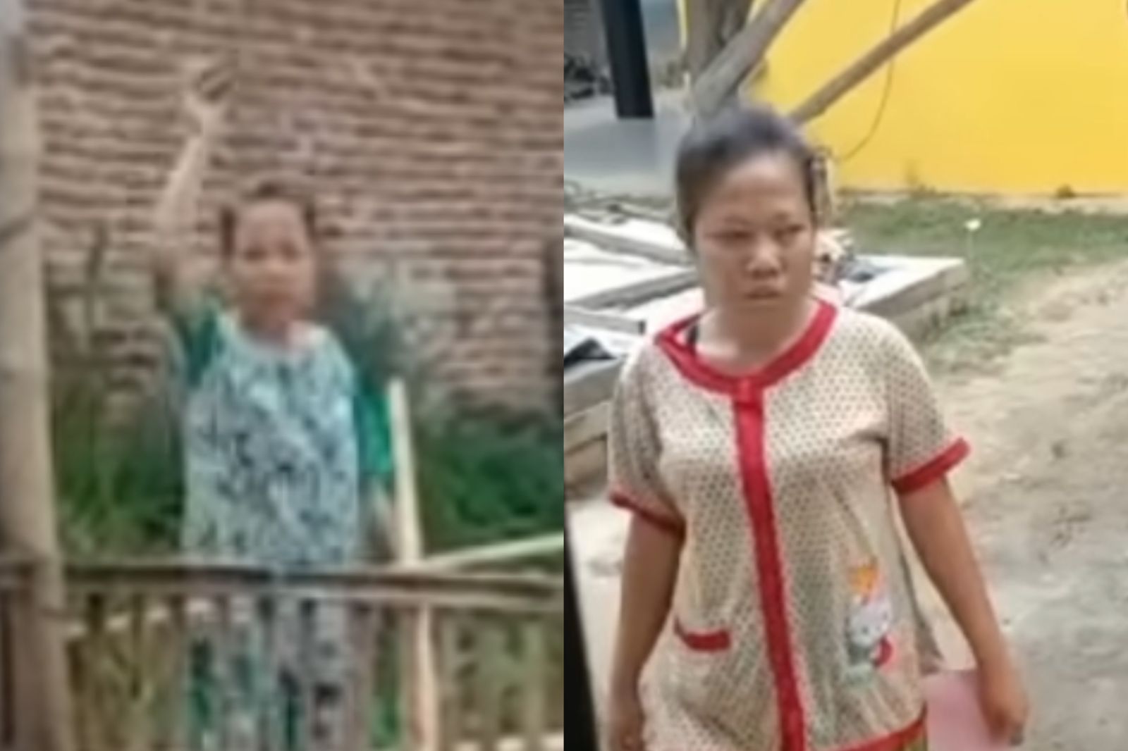 angkapan layar video tetangga Feri Wahyu melempar batu di rumahnya (Instagram @feriwahyu_91)