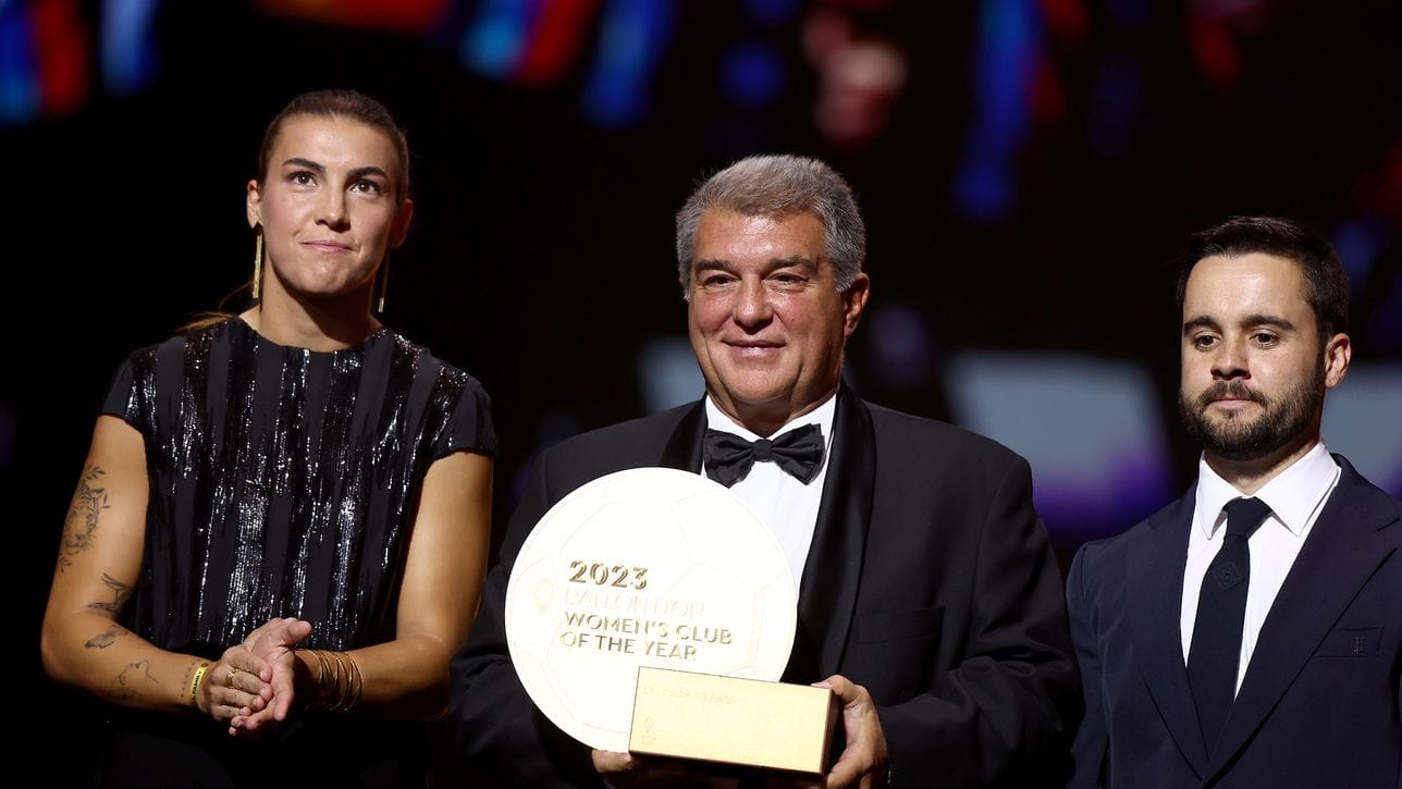 FC Barcelona Femini sukses mendapat penghargaan pemain klub terbaik di dunia 2023 (Sumber foto MOHAMMED BADRA EFE)