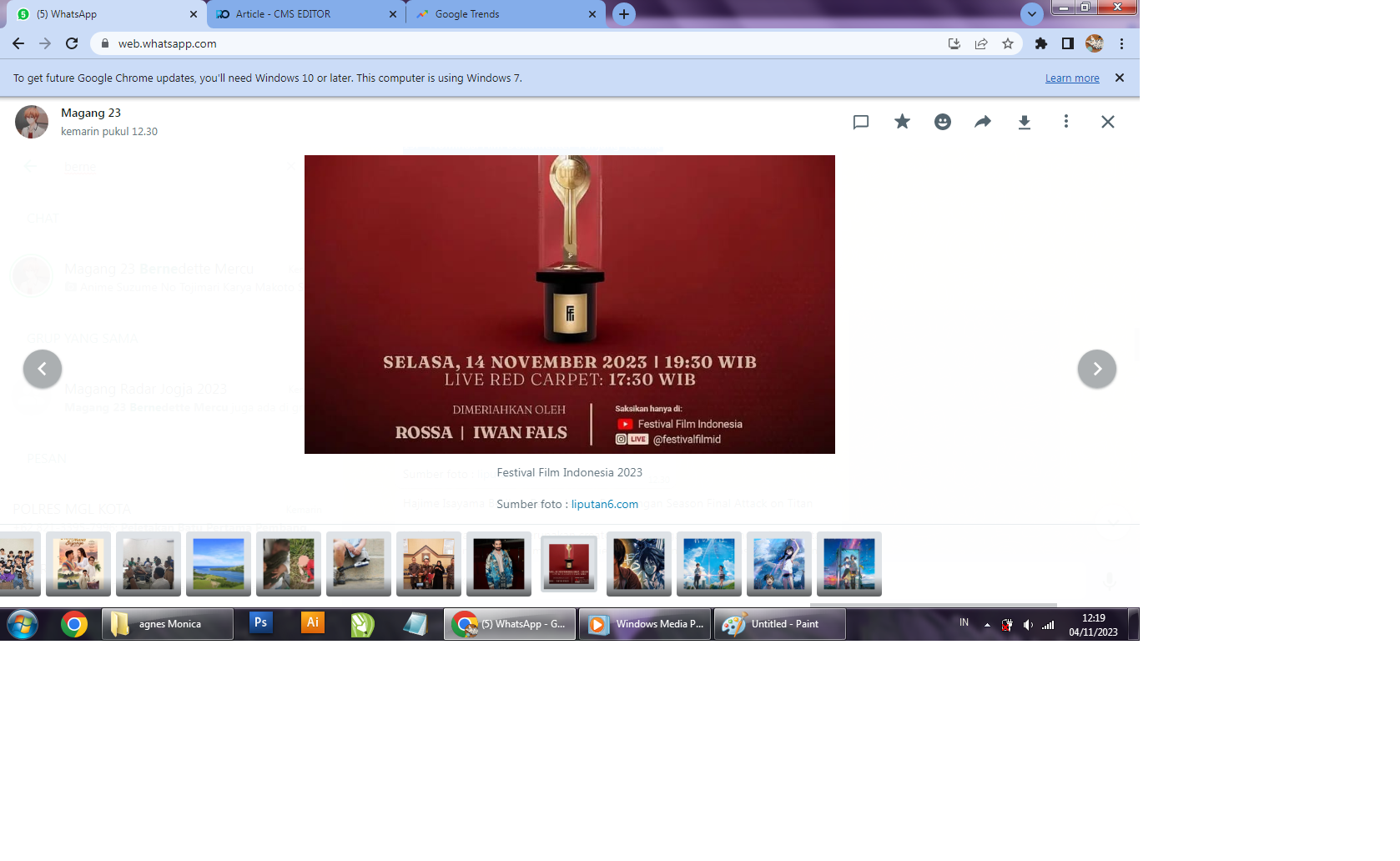Festival Film Indonesia 2023. (liputan6.com)