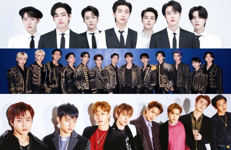 Grup Band BTS dan SEVENTEEN (Google/KpopStarz)