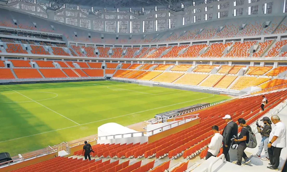 Jakarta International Stadium (JIS) menjadi venue Piala Dunia U-17 2023. (HARITSAH ALMUDATSIR/JAWA POS)