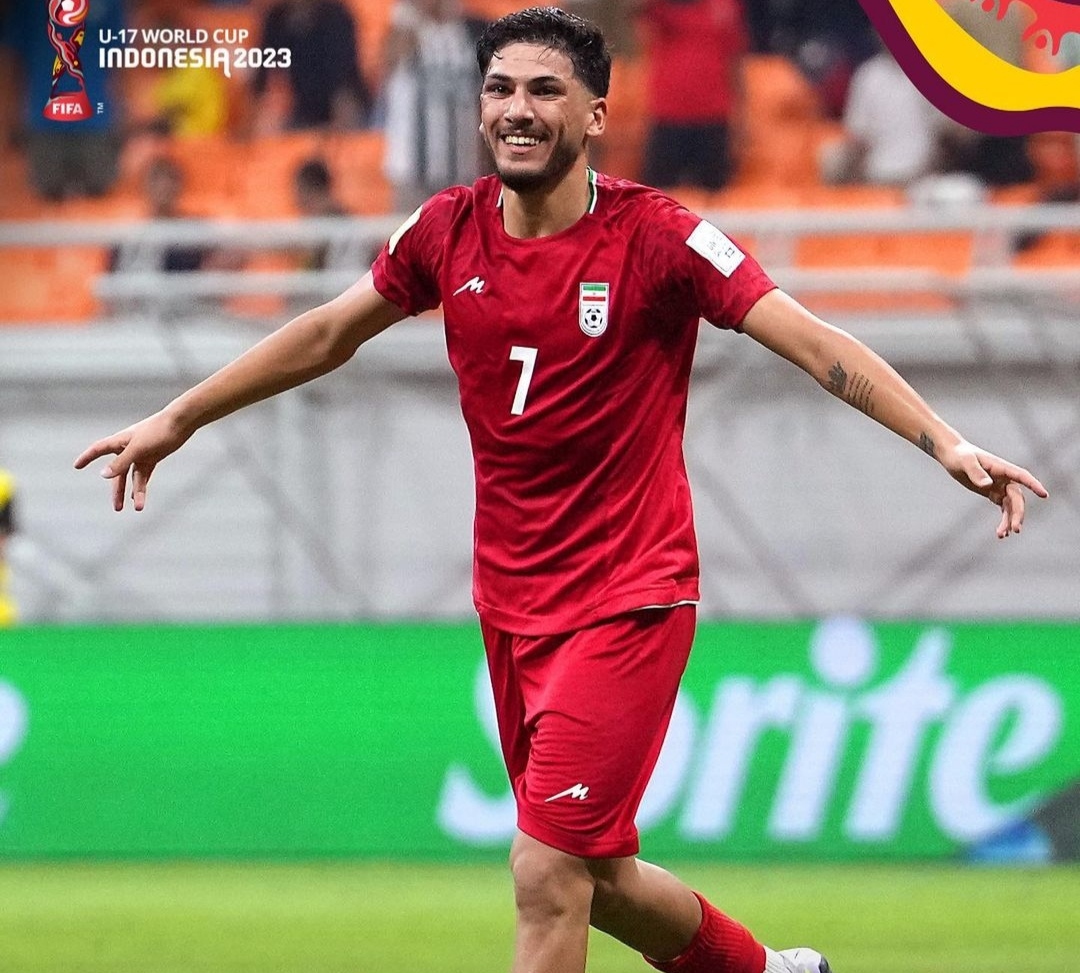 Selebrasi Esmaeil Gholizadeh setelah menjeb gawang Brazil (IG fifaworldcup)