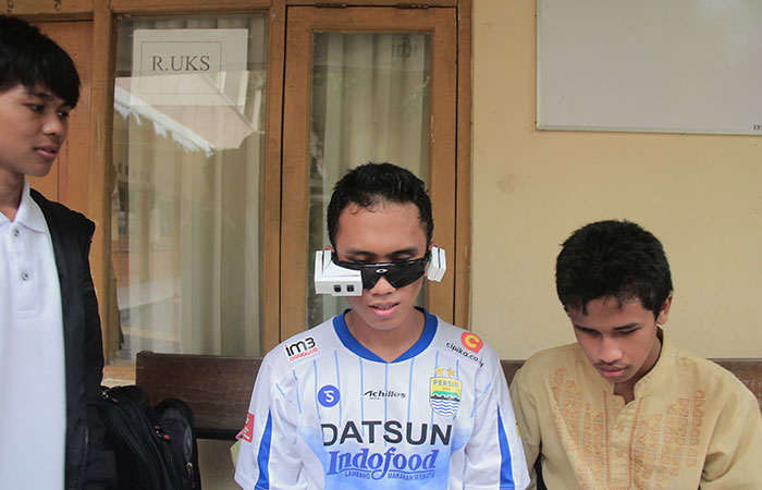 DARI TUGAS KULIAH: Sejak dikembangkan 2015, Gablind kini telah melewati 25 kali pengembangan.Fahmi Fahriza/Radar Jogja