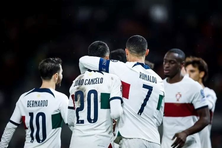 Liechtenstein vs Portugal berakhir denga skor 0-2. (Twitter @Portugal)
